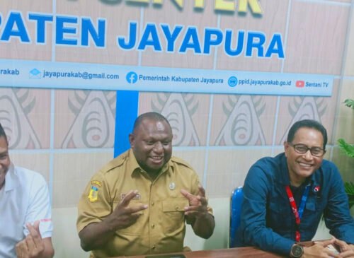 Suasana Pers di Media Center Kabupaten Jayapura